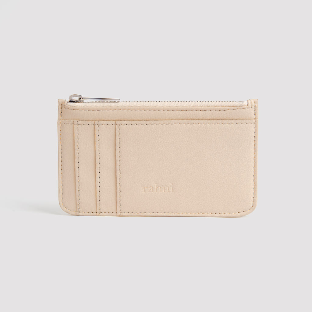 Rahui Natural Pinatex Cedar Zip Wallet Front