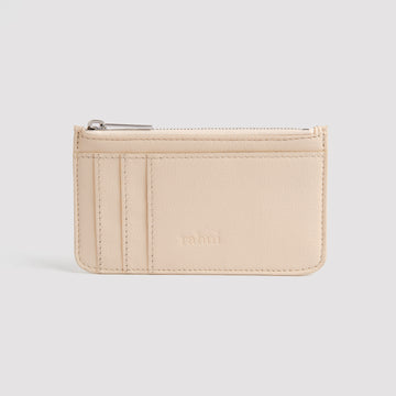 Rahui Natural Pinatex Cedar Zip Wallet Front