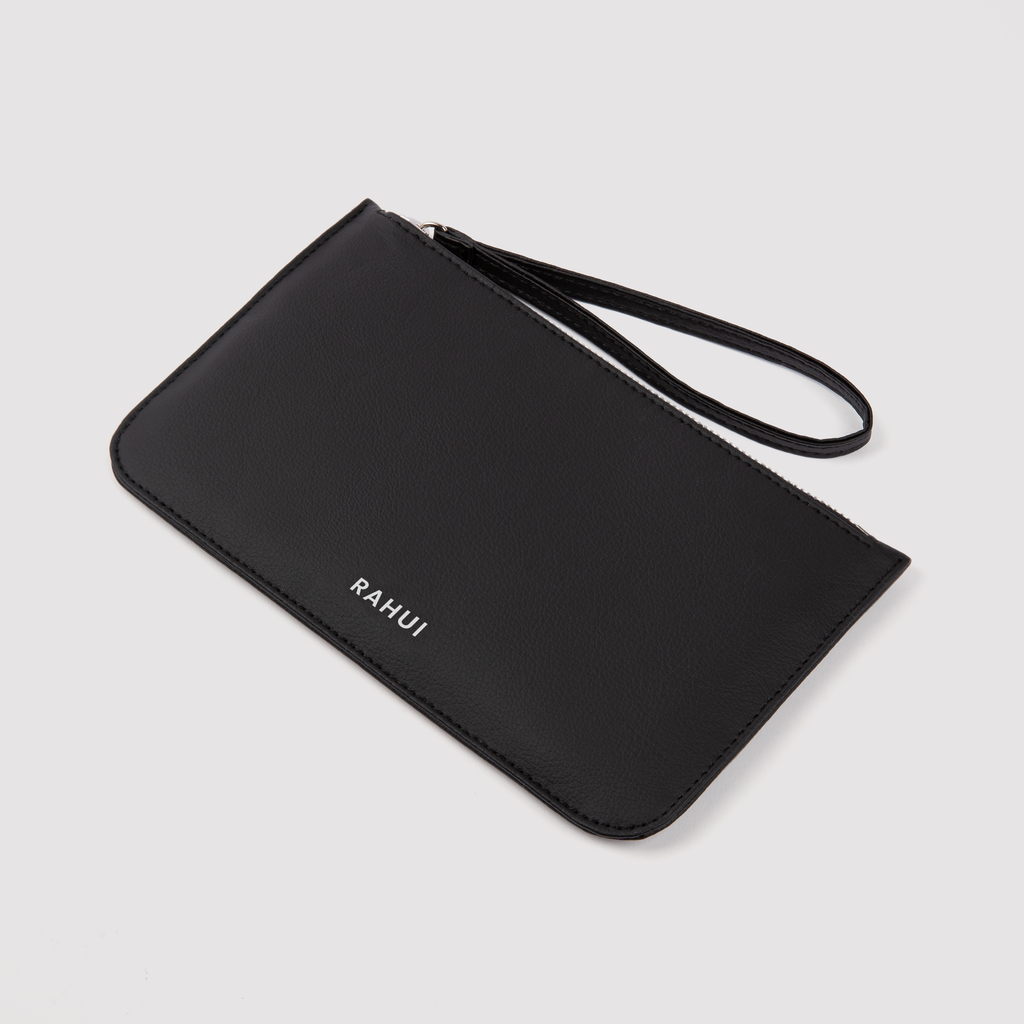 Rahui Black Pinatex Sakura Mini Clutch Angle View