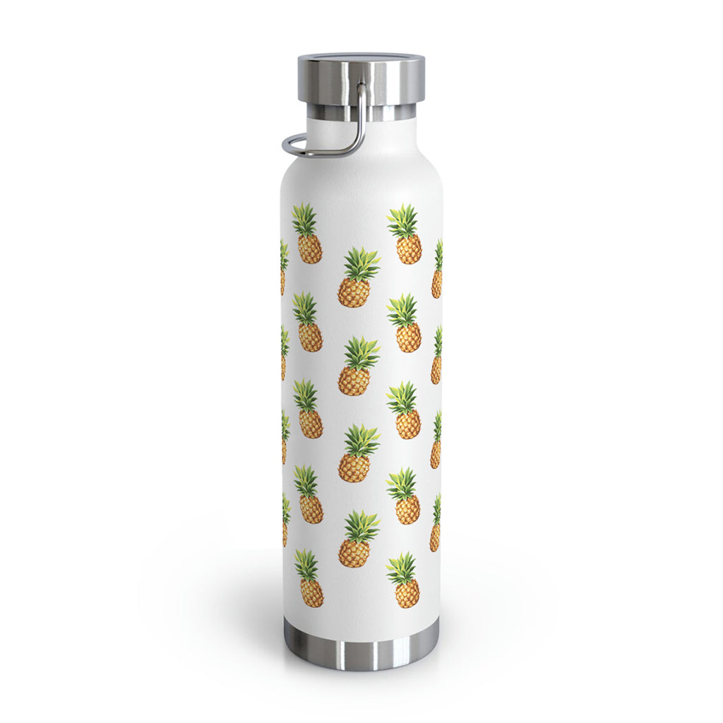 Pineapple lining print water bottle right side view