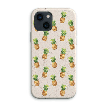 Pineapple print phone case for iPhone 13, iPhone 13 Mini, iPhone 14, iPhone 14 Plus