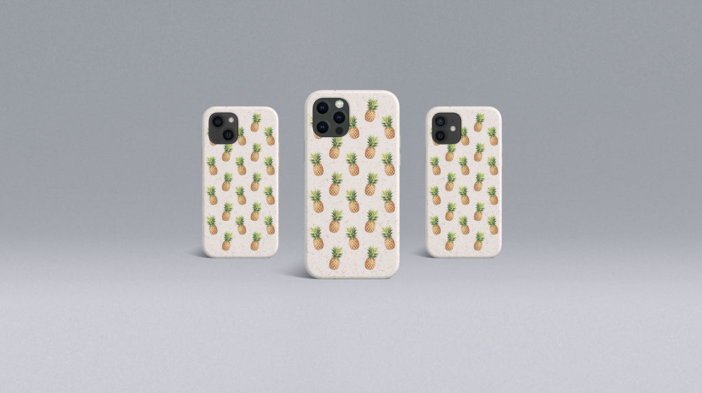 rahui pineapple print on eco phone case, rahui accessories
