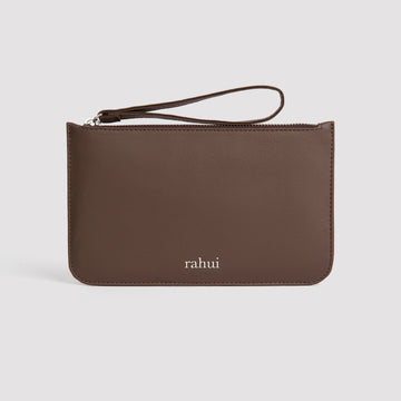 Rahui Brown Pinatex Sakura Mini Clutch Front