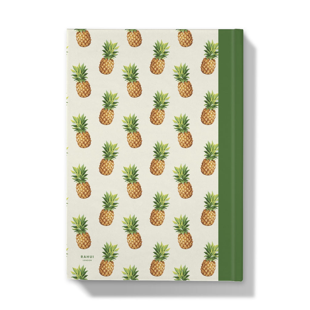 Pineapple lining print notebook back